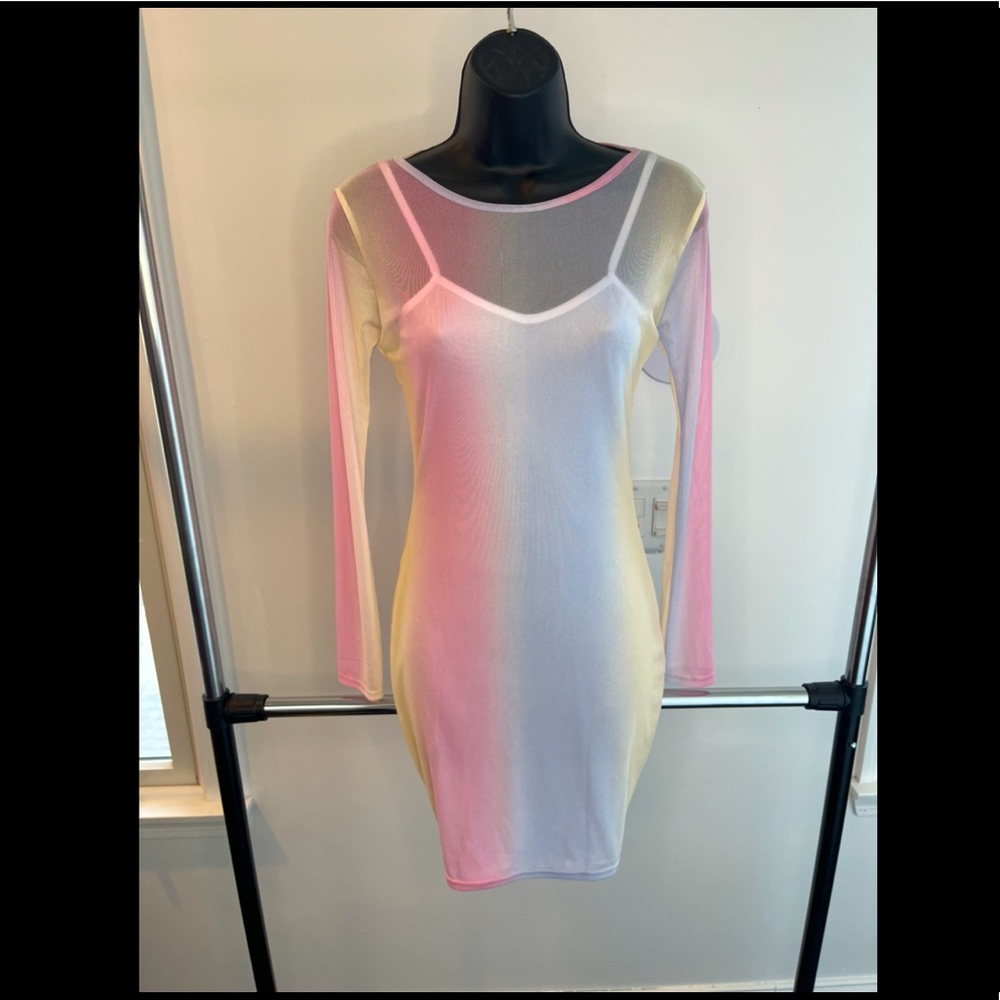 Pink rainbow dress